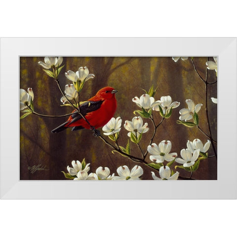 Spring Light White Modern Wood Framed Art Print by Goebel, Wilhelm