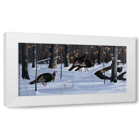 Windfall Crossing White Modern Wood Framed Art Print by Goebel, Wilhelm