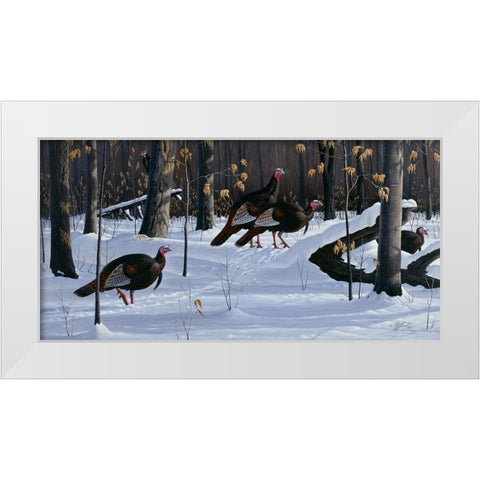 Windfall Crossing White Modern Wood Framed Art Print by Goebel, Wilhelm