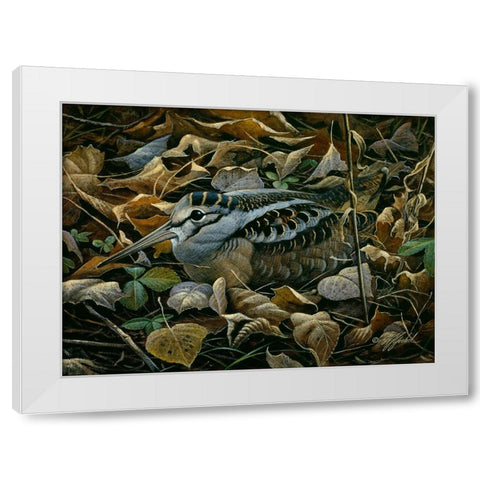 Sitting Tight White Modern Wood Framed Art Print by Goebel, Wilhelm