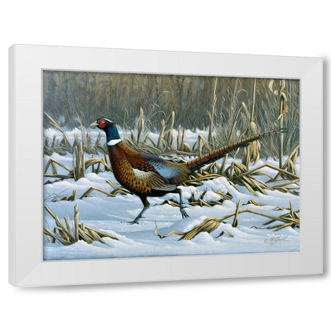 On The Run White Modern Wood Framed Art Print by Goebel, Wilhelm