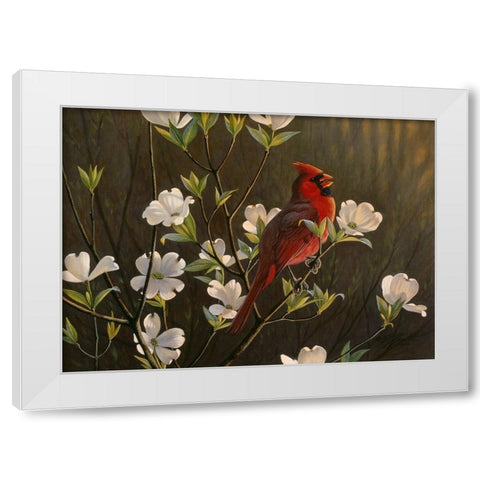 Spring Cheer White Modern Wood Framed Art Print by Goebel, Wilhelm