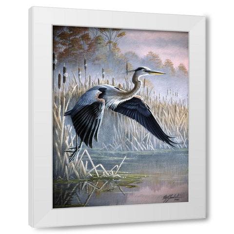 Secluded Cove White Modern Wood Framed Art Print by Goebel, Wilhelm