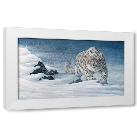 Stalking The Storm White Modern Wood Framed Art Print by Goebel, Wilhelm