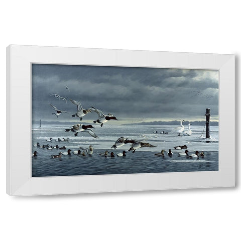 Choptank Gathering White Modern Wood Framed Art Print by Goebel, Wilhelm