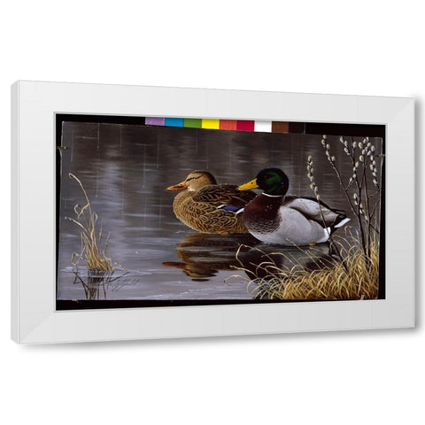 Spring Morning White Modern Wood Framed Art Print by Goebel, Wilhelm