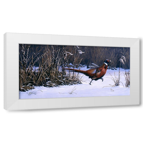 Heading For Cover White Modern Wood Framed Art Print by Goebel, Wilhelm