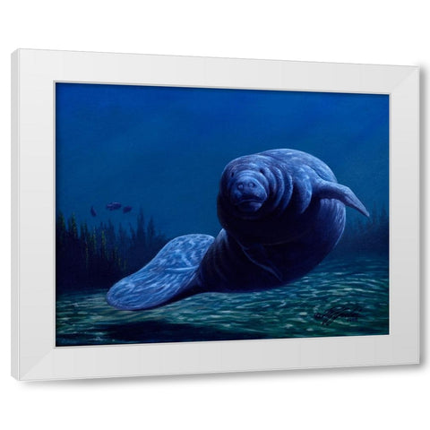 Face To Face White Modern Wood Framed Art Print by Goebel, Wilhelm