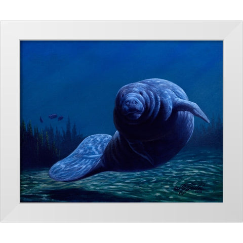 Face To Face White Modern Wood Framed Art Print by Goebel, Wilhelm
