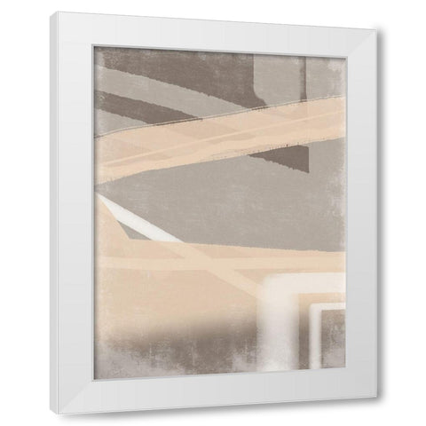 Grudgy Streaks White Modern Wood Framed Art Print by Adebowale