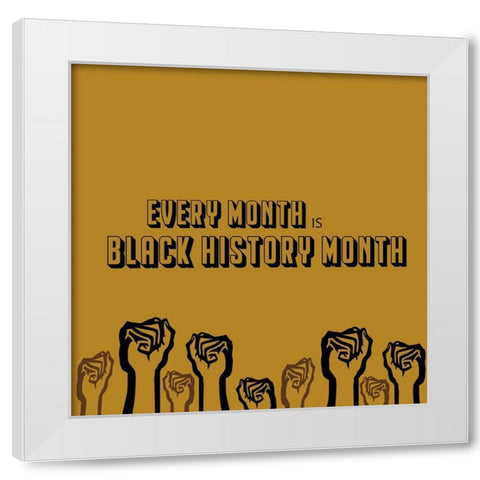 Every Month White Modern Wood Framed Art Print by Adebowale