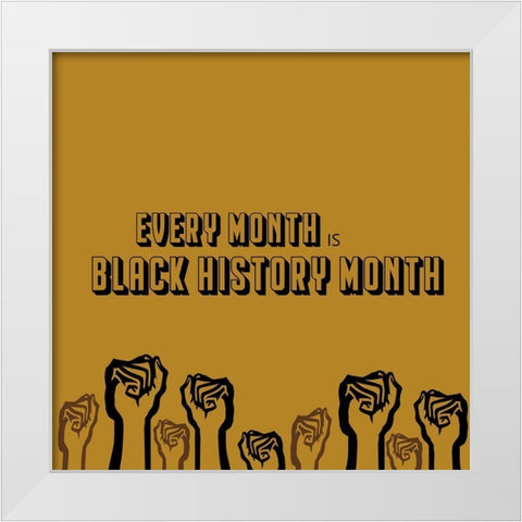 Every Month White Modern Wood Framed Art Print by Adebowale