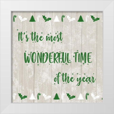 Wonderful Time White Modern Wood Framed Art Print by Adebowale