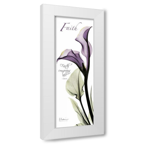 Calla Lily in Purple - Faith White Modern Wood Framed Art Print by Koetsier, Albert