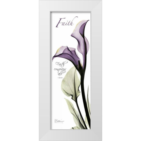 Calla Lily in Purple - Faith White Modern Wood Framed Art Print by Koetsier, Albert