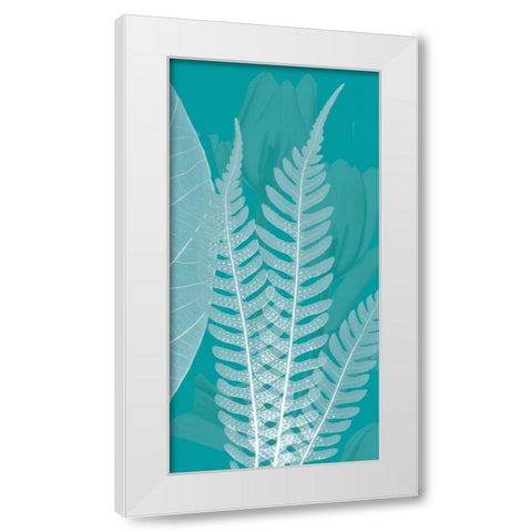 Teal White Modern Wood Framed Art Print by Koetsier, Albert