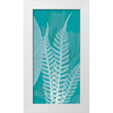 Teal White Modern Wood Framed Art Print by Koetsier, Albert