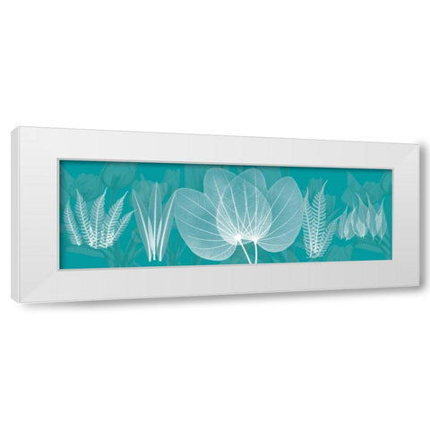 Teal White Modern Wood Framed Art Print by Koetsier, Albert