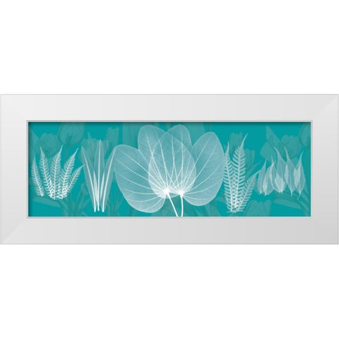 Teal White Modern Wood Framed Art Print by Koetsier, Albert