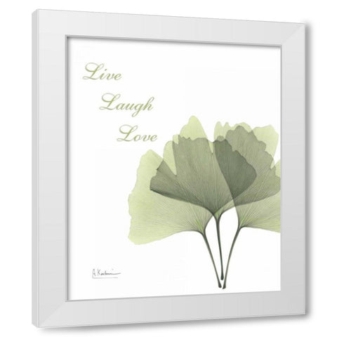 Ginkgo - Live White Modern Wood Framed Art Print by Koetsier, Albert