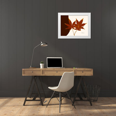 Japanese Maple on Brown and Beige White Modern Wood Framed Art Print by Koetsier, Albert