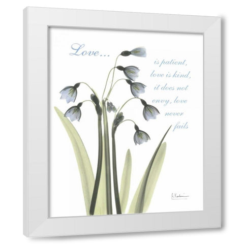 Snow Drop - Love White Modern Wood Framed Art Print by Koetsier, Albert