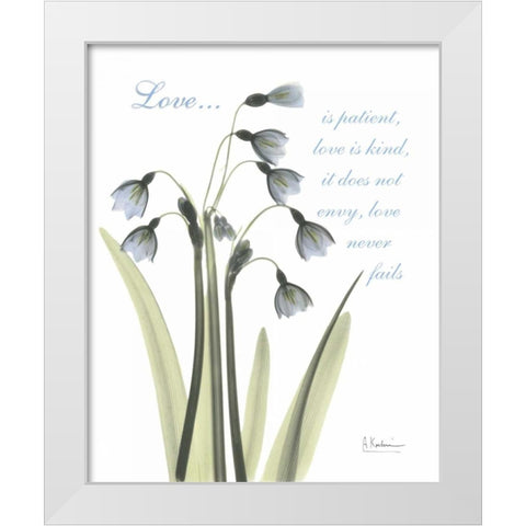 Snow Drop - Love White Modern Wood Framed Art Print by Koetsier, Albert