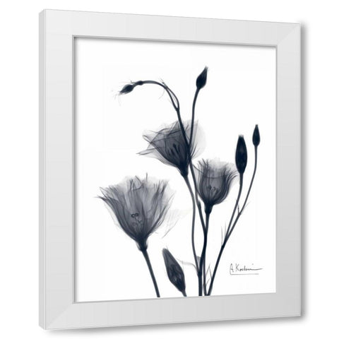 Bouquet of Gentian in BandW2 White Modern Wood Framed Art Print by Koetsier, Albert