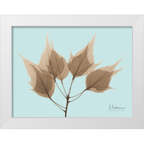 Father David Maple in Brown on Blue White Modern Wood Framed Art Print by Koetsier, Albert