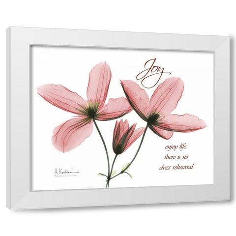 Clematis - Joy White Modern Wood Framed Art Print by Koetsier, Albert