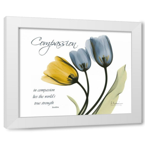 Tulip - Compassion White Modern Wood Framed Art Print by Koetsier, Albert