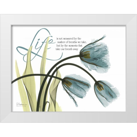 Life Tulips White Modern Wood Framed Art Print by Koetsier, Albert