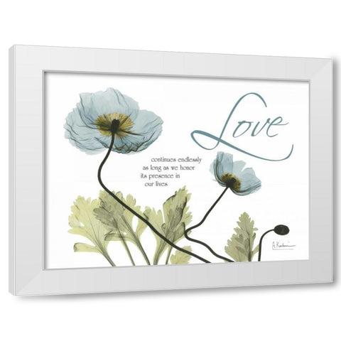 Love Poppies White Modern Wood Framed Art Print by Koetsier, Albert