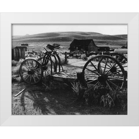 Bodi Wagon White Modern Wood Framed Art Print by Koetsier, Albert