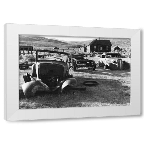 Bodi Parking White Modern Wood Framed Art Print by Koetsier, Albert