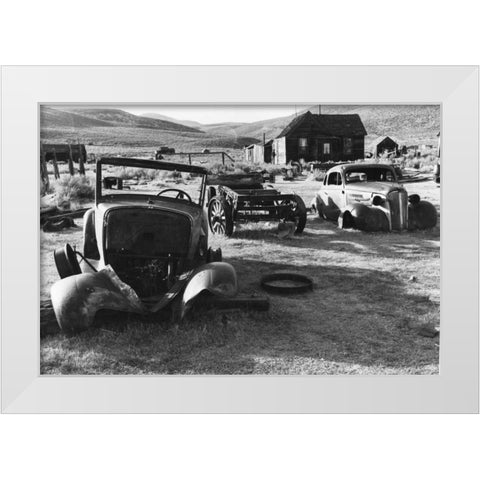 Bodi Parking White Modern Wood Framed Art Print by Koetsier, Albert