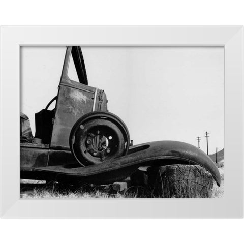 Bodi Truck White Modern Wood Framed Art Print by Koetsier, Albert