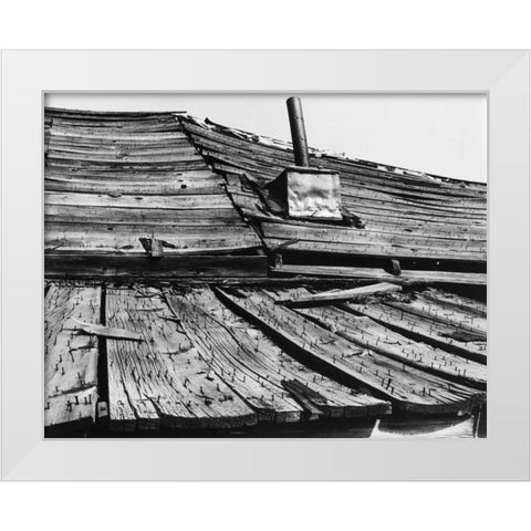 Bodi Roof White Modern Wood Framed Art Print by Koetsier, Albert