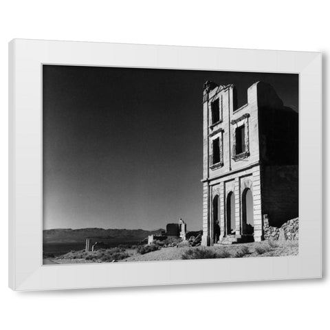 Rhyolite Nevada White Modern Wood Framed Art Print by Koetsier, Albert