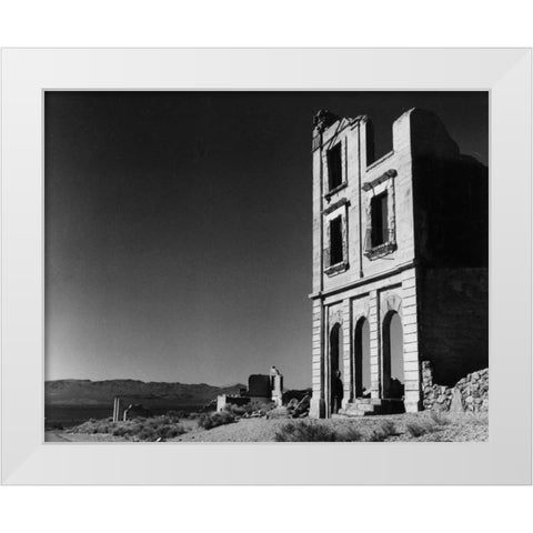 Rhyolite Nevada White Modern Wood Framed Art Print by Koetsier, Albert