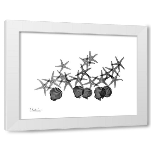 Amoung The Stars White Modern Wood Framed Art Print by Koetsier, Albert