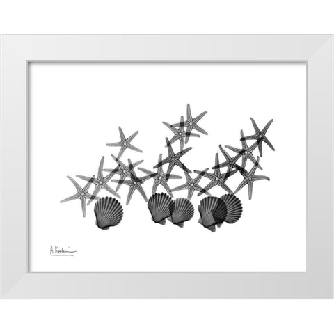 Amoung The Stars White Modern Wood Framed Art Print by Koetsier, Albert