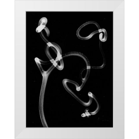 Tendril White Modern Wood Framed Art Print by Koetsier, Albert