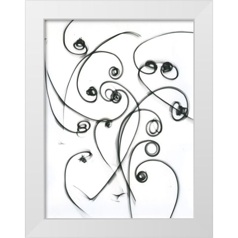 Clausewitch Center Of Gravity White Modern Wood Framed Art Print by Koetsier, Albert