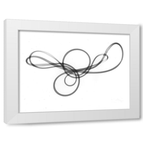 String Theory White Modern Wood Framed Art Print by Koetsier, Albert