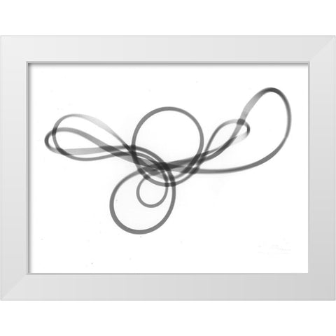 String Theory White Modern Wood Framed Art Print by Koetsier, Albert