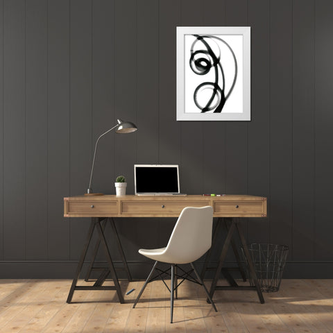 Twirling Fingers White Modern Wood Framed Art Print by Koetsier, Albert