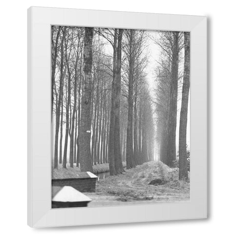 Road To Nowhere White Modern Wood Framed Art Print by Koetsier, Albert