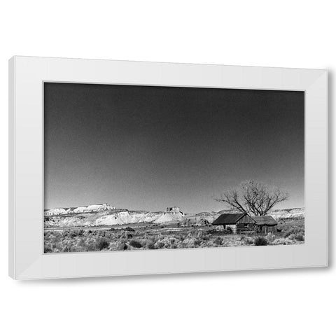 Desert Oasis White Modern Wood Framed Art Print by Koetsier, Albert