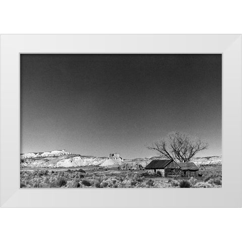 Desert Oasis White Modern Wood Framed Art Print by Koetsier, Albert